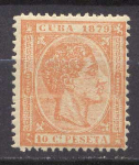 Куба 1879 г. • SC# 83 • 10 c. • Альфонсо XII • MNH OG VF ( кат. - $400+ )