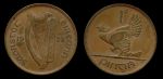 Ирландия 1928 г. • KM# 3 • 1 пенни • арфа • курица • регулярный выпуск(первый год) • MS BU ( кат. - $30 )