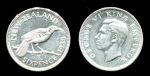 Новая Зеландия 1939 г. • KM# 8 • 6 пенсов • птица гуйя • серебро • регулярный выпуск • AU* (кат - $20-30 )