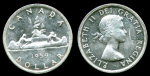 Канада 1959 г. • KM# 54 • 1 доллар • Елизавета II • пирога • регулярный выпуск • BU-