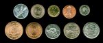 10 разных монет(типов) не европейских стран • без обращения • MS BU