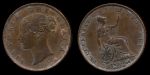 Великобритания 1853 г. • KM# 726 • полпенни • королева Виктория • регулярный выпуск • AU-UNC ( кат. - $150+ )