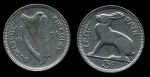 Ирландия 1934 г. • KM# 4 • 3 пенса • арфа • заяц • регулярный выпуск(первый год) • UNC ( кат. - $70 ) 