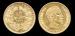 Франция 1856 г. A(Париж) • KM# 784.3 • 10 франков • Наполеон III • золото 900 - 3.23 гр. • регулярный выпуск • XF