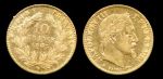 Франция 1863 г. BB(Страсбург) • KM# 800.1 • 10 франков • Наполеон III • золото 900 - 3.23 гр. • регулярный выпуск • XF