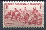 Французская Западная Африка 1947 г. • Iv# 30 • 1 fr. • основной выпуск • кочевники • MNH OG VF