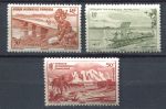 Французская Западная Африка 1947 г. • Iv# 25 - 27 • 30 - 50 c. • основной выпуск • 3 марки • MNH OG VF