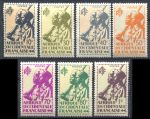 Французская Западная Африка 1945 г. • Iv# 4 .. 11 • 10 c. .. 1 fr. • африканские воины • 7 марок • MLH OG VF