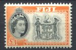 Фиджи 1959-1963 гг. • Gb# 310 • £1 концовка • Елизавета • стандарт • MNH OG VF