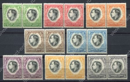 Юго-западная Африка 1937 г. • Gb# 97-104 • ½ d. - 1 sh. • Коронация Георга VI • полн. серия • MH OG VF