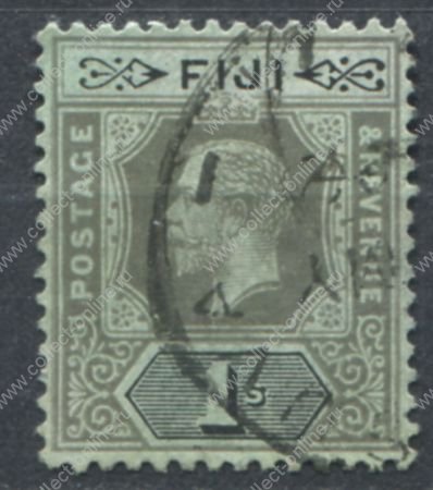 Фиджи 1912-1923 гг. • Gb# 134b • 1 sh. • Георг V • стандарт • Used VF ( кат.- £ 10 )
