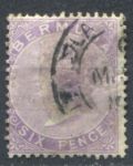 Бермуды 1865-1903 гг. • Gb# 7 • 6 d. • Виктория • стандарт • Used VF ( кат. - £12 )