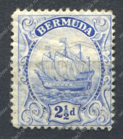Бермуды 1906-1925 гг. • Gb# 48 • 2½ d. • парусник • стандарт • MH OG VF ( кат. - £4 )