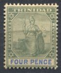 Тринидад 1901-1906 гг. • Gb# 129 • 4 d. • "Британия" • стандарт • MH OG VF ( кат. - £4 )
