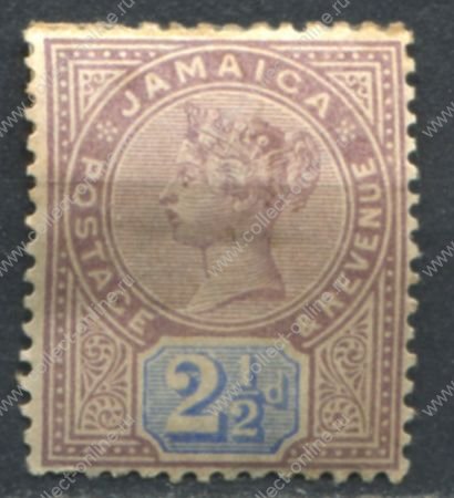 Ямайка 1889-1891 гг. • Gb# 29 • 2½ d. • королева Виктория • стандарт • MH OG VF