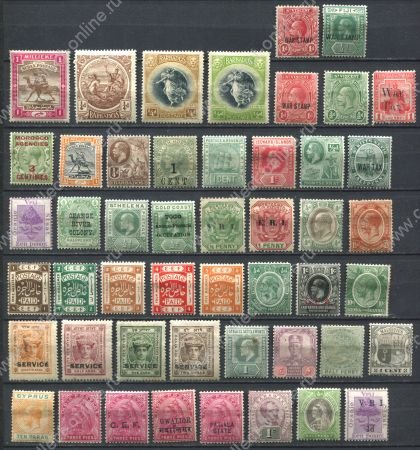 Британские колонии • набор 49 разных, старых, чистых * марок • MH OG VF