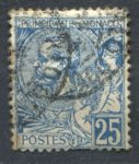 Монако 1891-1921 гг. • SC# 21 • 25 c. • 2-й выпуск • Князь Альберт I • стандарт • Used VF ( кат.- $ 6 )