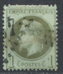 Франция 1863-1870 гг. • Sc# 29 • 1 c. • Император Наполеон III • стандарт • Used F-VF ( кат.- $11 )