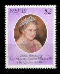 Невис 1980 г. • Sc# 113 • $2 • Королева мать (80 лет со дня рождения) • MNH OG XF