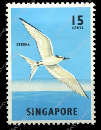 Сингапур 1962-1966 гг. • Gb# 70a • 15 c • морская чайка • MNH OG VF