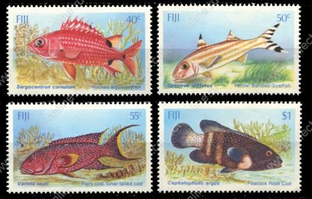 Фиджи 1985 г. • SC# 536-9 • 40 c. - $1 • рыбы • полн. серия • MNH OG XF ( кат.- $10 )