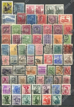 Австрия XX век • набор 68 разных, старых марок • USED F-VF