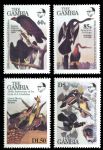 Гамбия 1985 г. • Gb# 581-4 • 60 b. - 5 D • Джон Джеймс Одюбон (200 лет со дня рождения) • Птицы • полн. серия(13 марок) • MNH OG VF