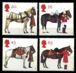 Великобритания 1997 г. • Gb# 1989-92 • 20 - 63 p. • Королевские породы лошадей • полн. серия • MNH OG XF