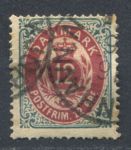 Дания 1895-1901 гг. • SC# 46a • 12 o. • наминал в арабесках(перевернутый орнамент) • стандарт • Used VF