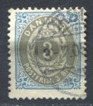 Дания 1895-1901 гг. • SC# 41 • 3 o. • наминал в арабесках • стандарт • Used VF