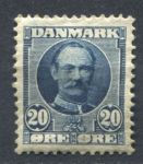 Дания 1907-1912 гг. • SC# 74 • 20 o. • Король Кристиан IX • стандарт • MH OG VF