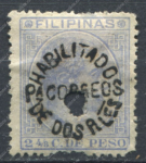 Филиппины 1881-1888 гг. • SC# 94 • 2 r. на 2½ c. • надп. нов. номинала • стандарт • Used F