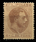Филиппины 1887-1889 гг. • SC# 139 • 6 c. • Альфонсо XII • стандарт • MH OG VF