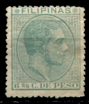 Филиппины 1880-1888 гг. • SC# 82 • 6 2/8 c. • Альфонсо XII • стандарт • MH OG VF