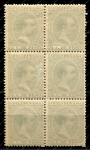 Филиппины 1890-1897 гг. • SC# 153 • 5 c. • Альфонсо XIII • стандарт • блок 6 марок • MNH/MH OG VF