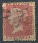 Великобритания 1858-1879 гг. • Gb# 44 (pl. 156) • 1 d. • Королева Виктория • Used F-VF ( кат.- £3 )