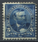 США 1897-1903 гг. • SC# 281 • 5 c. • Улисс Симпсон Грант • стандарт • Used VF ( кат. - $2.50 )
