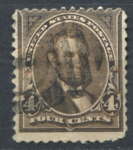 США 1894 г. • SC# 254 • 4 c. • Авраам Линкольн • стандарт • Used F-VF ( кат.- $ 10 )
