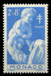Монако 1946 г. • Mi# 308 • 2 + 8 fr. • На борьбу с туберкулезом • благотворительный выпуск • MNH OG XF
