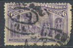 США 1893 г. • SC# 235 • 6 c. • Колумбова выставка • Торжественный въезд в Барселону • Used VG ( кат. - $25 )