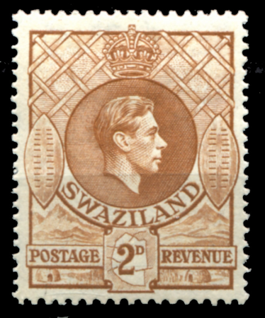 Свазиленд 1938-1954 гг. Gb# 31a • 2 d. • Георг VI • основной выпуск • перф. 13½ x 14 •MH OG VF