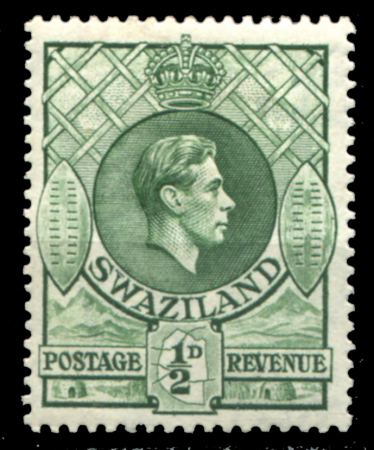 Свазиленд 1938-1954 гг. Gb# 28a • ½ d. • Георг VI • основной выпуск • перф. 13½ x 14 •MH OG VF
