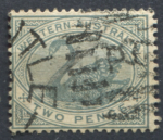 Австралия • Западная Австралия 1885-1893 гг. • Gb# 96a • 2 d. • лебедь • Used XF ( кат.- £3 )