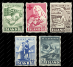 Исландия 1949 г. • SC# B7-11 • 10 h. • В помощь нуждающимся • благотворительный выпуск • полн. серия • MNH OG XF