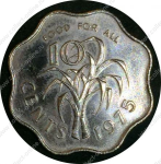 Свазиленд 1975 г. • KM# 23 • 10 центов • Собуза II • сахарный тростник • регулярный выпуск(серия ФАО) • MS BU