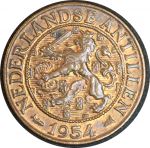 Нидерландские Антильские острова 1954 г. • KM# 1 • 1 цент • нидерландский лев • регулярный выпуск • MS BU