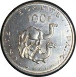 Джибути 1977 г. • KM# 26 • 100 франков • верблюды • регулярный выпуск(первый год) • MS BU