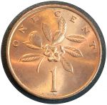 Ямайка 1970 г. • KM# 45 • 1 цент • герб Ямайки • регулярный выпуск • MS BU