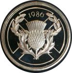 Великобритания 1986 г. • KM# 947 • 2 фунта • Игры содружества • чертополох • памятный выпуск • MS BU пруф!!