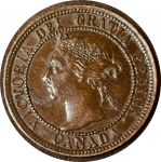 Канада 1896 г. • KM# 7 • 1 цент • Виктория • регулярный выпуск • AU+ ( кат. - $25+ )
